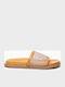 Damen Flache Sandalen Beige