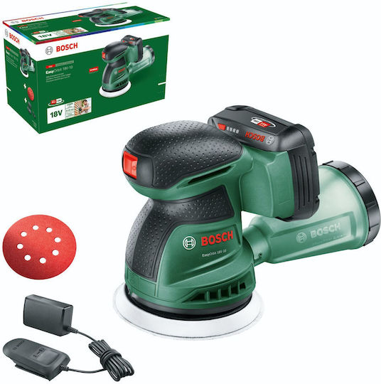 Bosch EasyOrbit 18V-10 Έκκεντρο Τριβείο 125mm Μπαταρίας 18V 1x2Ah με Σύστημα Αναρρόφησης
