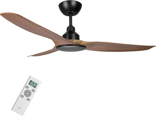 Life Skiron Ceiling Fan 132cm Brown / Black
