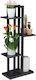 4-tier Shelf Steel Mdf Black 93 X 42.5 X 22.5 Cm