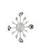 Wall Clock Accessorized Cutlery Silver Diameter 40 Cm Relaxdays