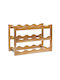 Wine Bottle Rack Relaxdays Made Walnut Wood Natural 12 Bottles 28 X 42.5 X 21 Cm