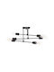 HomeMarkt Lighty Ceiling Light Black with E27 Socket 51x51x23cm
