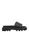 Persia Leather Women's Flat Sandals in Black Color
