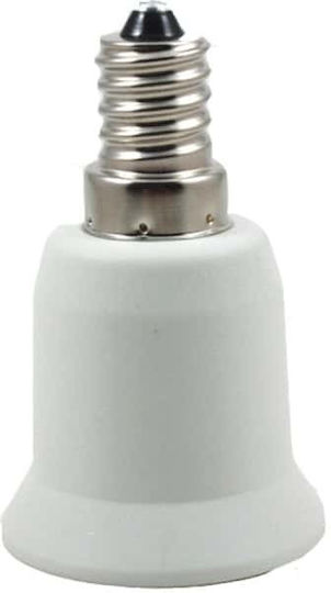 Telco Adaptor Dulie de la E14 la E27 în culoarea Alb Set 1buc L150060