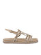 Flache Sandalen für Damen in Beige Farbe