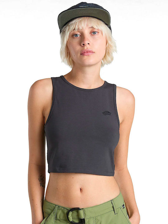 W Style 76 Ii Fitted Women's Summer Sleeveless Crop Top Charcoal