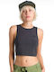 W Style 76 Ii Fitted Women's Summer Sleeveless Crop Top Charcoal