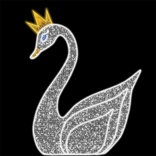 Eurolamp Christmas Rope Light in Shape Swan White 260x3x3cm
