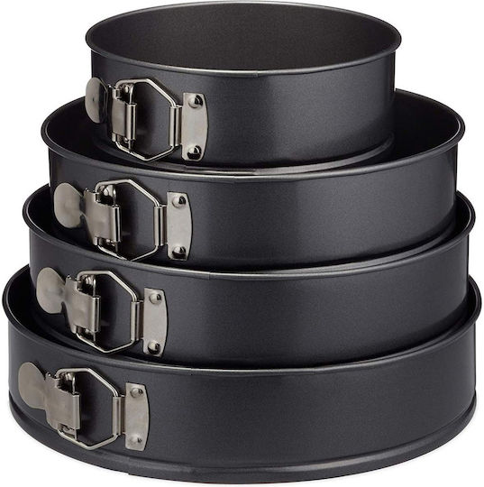Relaxdays Formă de Patiserie pentru Chec Rotund 4x4buc 4buc