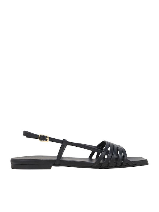 Kalogirou Leder Flache Sandalen für Damen in Sc...