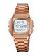 Digital Men's Watch 36.6mm Battery with Pink Gold Metal Bracelet