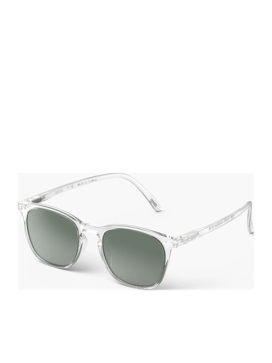 Izipizi Sunglasses Transparent with Acetate Frame & Green Lens