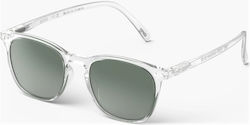 Izipizi Sunglasses Transparent with Acetate Frame & Green Lens
