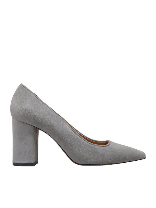 Kalogirou Suede Gray High Heels