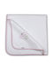 Omega Piqué-Kuscheldecke Rosa 90x90cm.