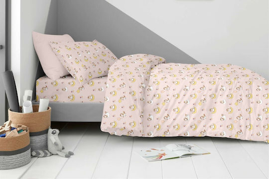 Astron Italy Unicorn Balloon Set Kids Pillowcases Made of 100% Cotton 52x72cm Pink