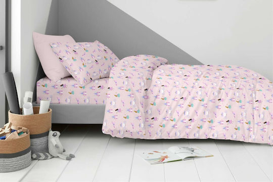 Astron Italy Princess Set Kids Pillowcases Made of 100% Cotton 52x72cm Pink