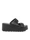 Women's Synthetic Leather Platform Shoes Black