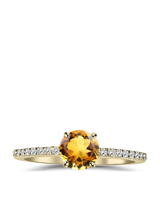 Chrilia Single Stone from Gold 9K