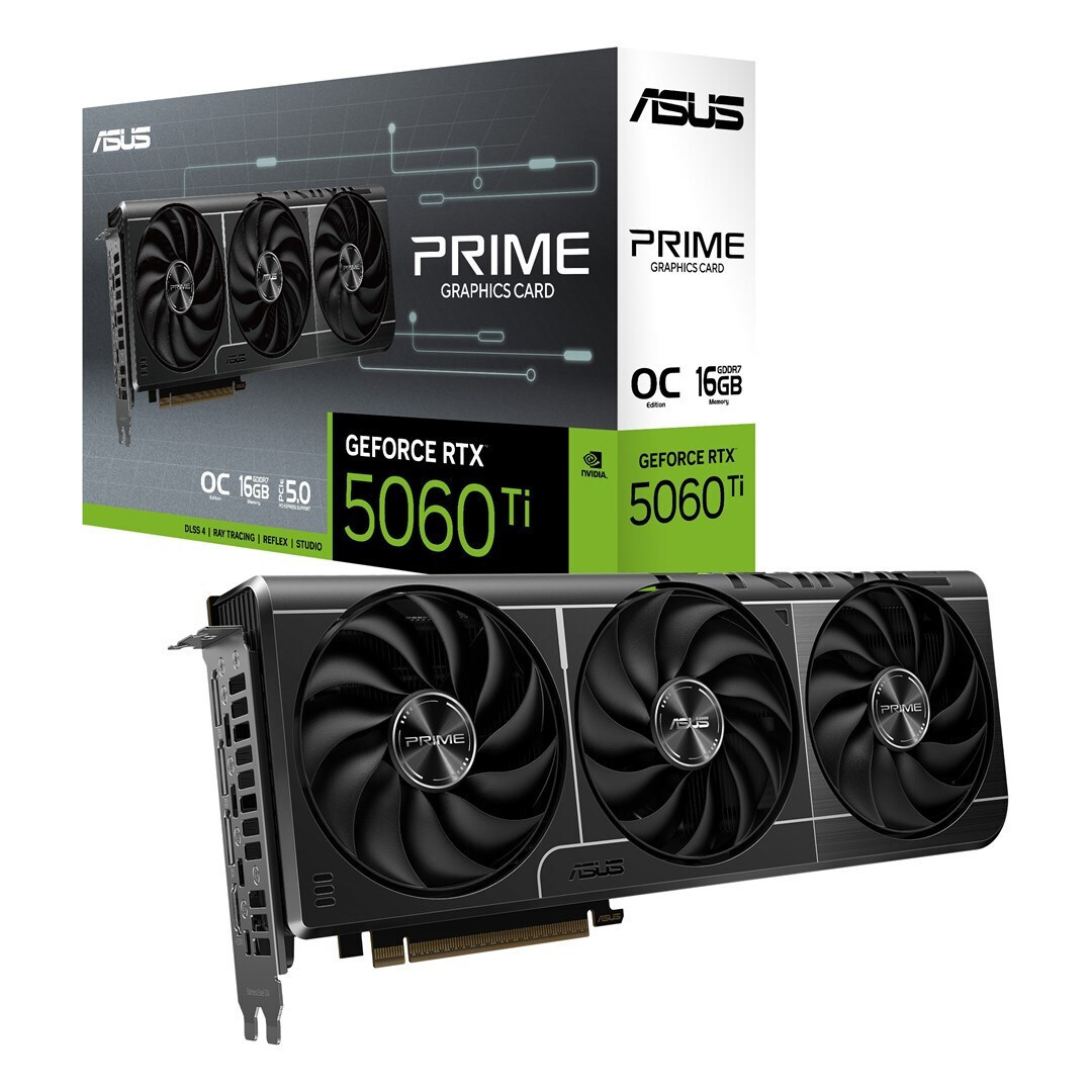 Asus GeForce RTX 5060 Ti 16GB GDDR7 Prime OC Κάρτα Γραφικών