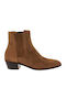 Suede Women's Ankle Boots Beige