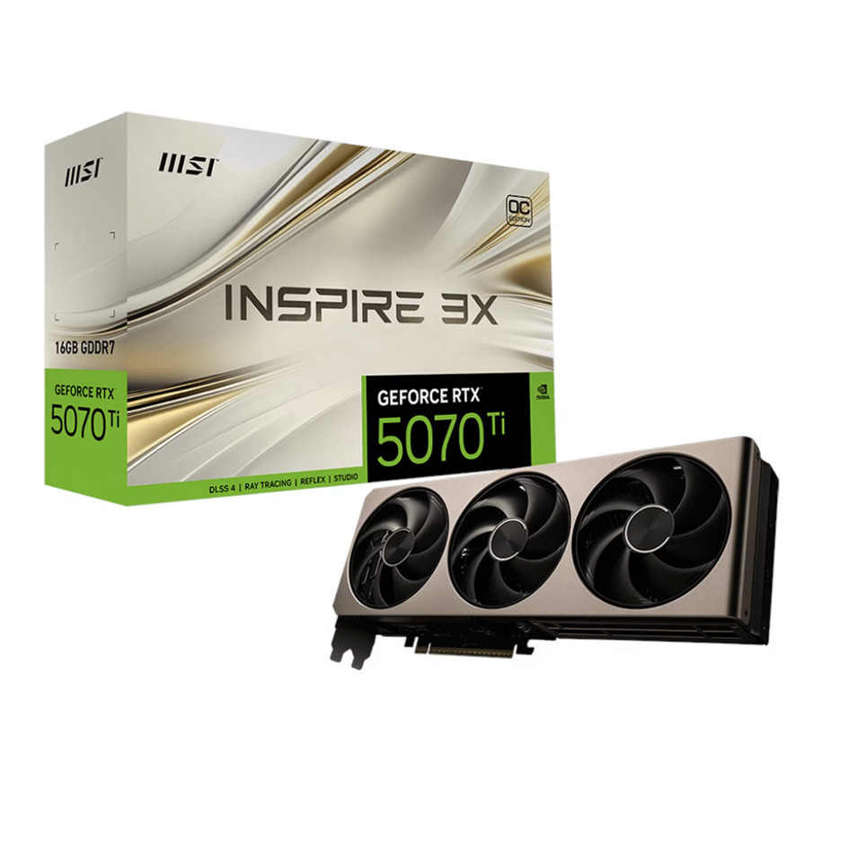 MSI GeForce RTX 5070 Ti 16GB GDDR7 Inspire 3X OC Κάρτα Γραφικών