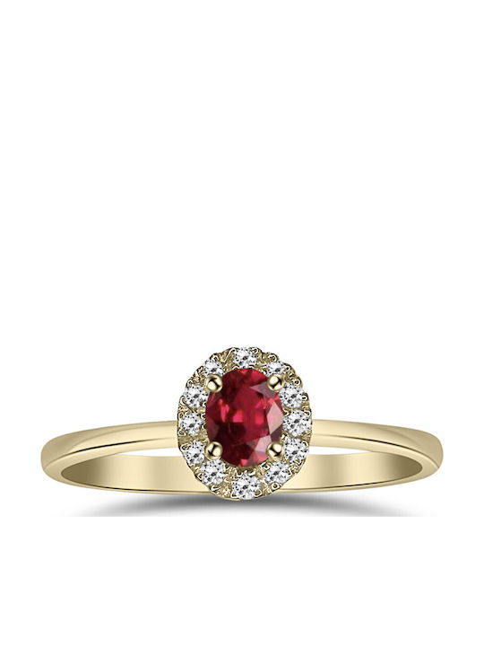 Chrilia Дамски Пръстен с Диамант от Злато 18K