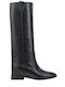Leder Damenstiefel Schwarz