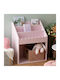 Kids Wooden Bookcase Pink 48x32x60cm