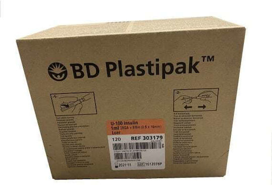 BD Plastipak Insulin Syringes without Needle 25G 1ml 120pcs