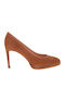 Suede Brown High Heels