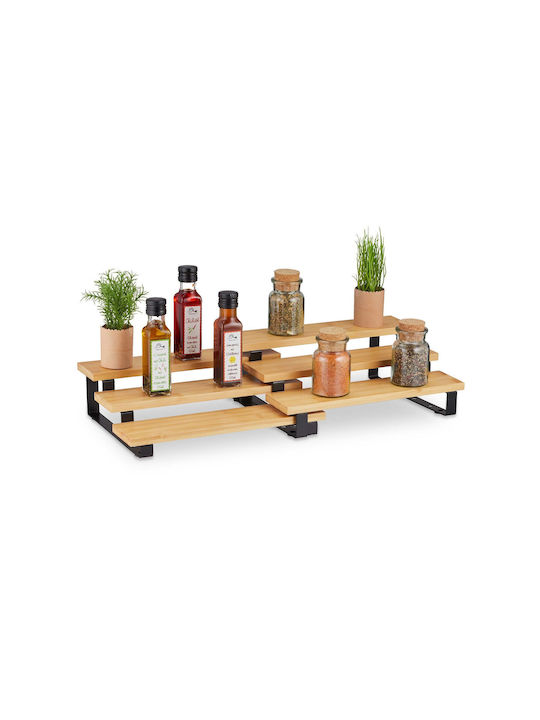 Relaxdays Organizatoare de Condimente din Bambu...