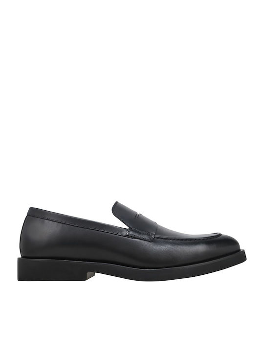 Leather Women's Loafers in Black Color