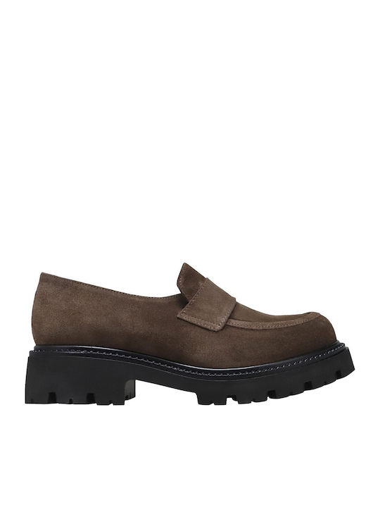 Γυναικεία Loafers σε Καφέ Χρώμα
