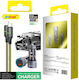 Andowl Q-DC50A Car Charger 60W with Ports 1xUSB 1xType-C including Type-C Cable Gray Color
