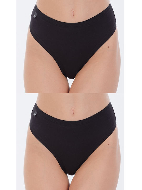 MEI Βαμβακερά High Waist Women's Brazil 2Pack B...
