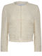 Women's Cardigan with Zipper Ecru