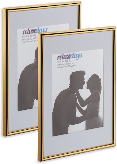 Set 2 Photo Frames 20x30 Cm Gold Relaxdays Set 2 Photo Frames 20x30 Cm Gold Relaxdays