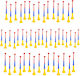 Set 50 Tricolor Vuvuzelas Stadium Horns Parties Events