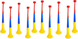Set Ten Tricolor Vuvuzelas Stadium Horns Parties Events
