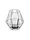 Candle Holder Made of Iron and Glass Black Color Dimensions 14 x 14 cm Relaxdays