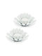 Set 2 suporturi pentru lumânări în formă de floare, alb, dimensiuni 6 x 13,5 cm Relaxdays