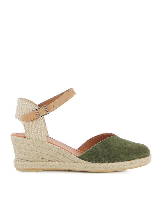 Damenplattformen im Espadrilles-Stil Grün