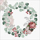 Decoupage Serviette 1 Stk. Kranz Eukalyptus Grau