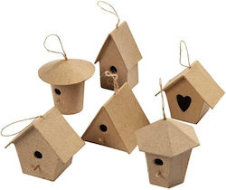 Mini Bird Houses 7 Cm 6 Τεμ