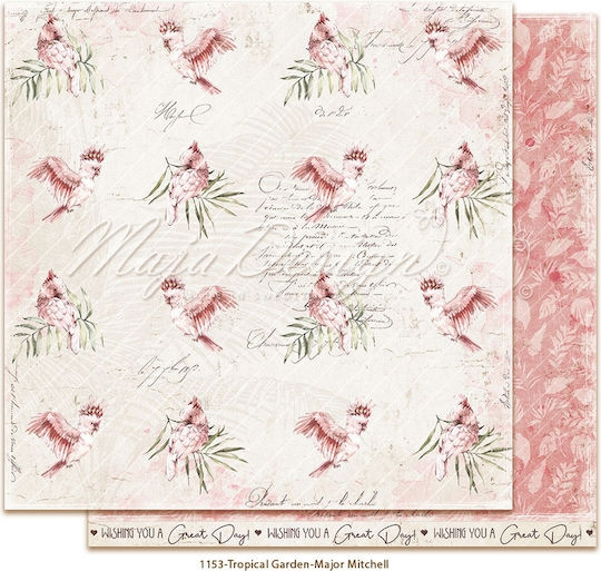 Двустранна хартия за скрапбукинг Maja Collection Tropical Garden Major Mitchell