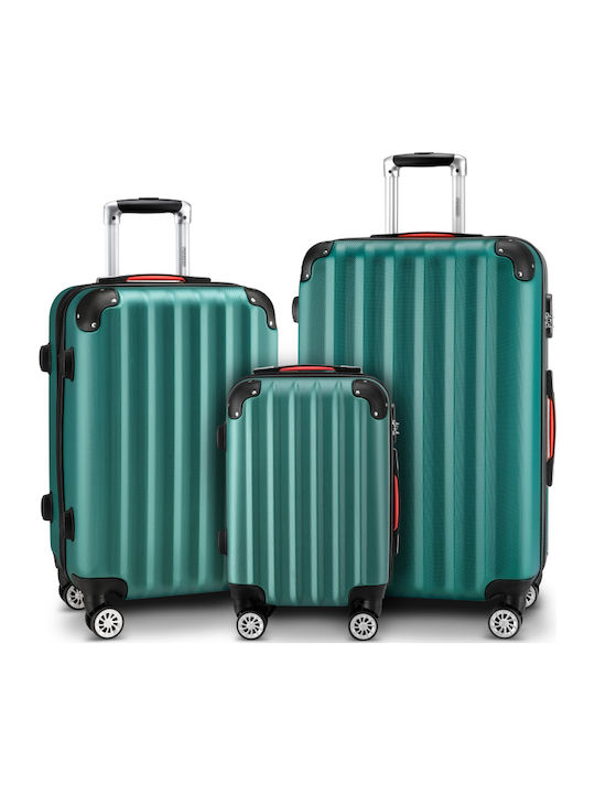 Set de bagaje Monzana ABS Baseline Verde 3 piese 34 x 20 x 50 cm 40 x 25 x 60 cm 46 x 28 x 70 cm