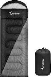 Sportneer Sleeping Bag Μονό Black Grey Sportneer Sleeping Bag Μονό Black Grey
