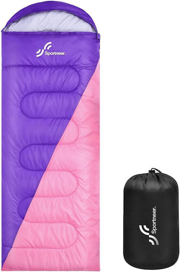 Sportneer Sac de dormit Single Purple Pink